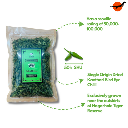 Kanthari Birds Eye Chilli Green Dried