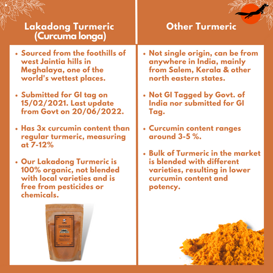 Lakadong Turmeric Powder (GI Tagged)